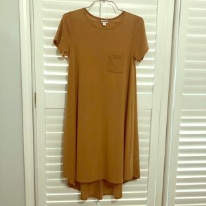 LuLaRoe Camel Brown Carly Dress